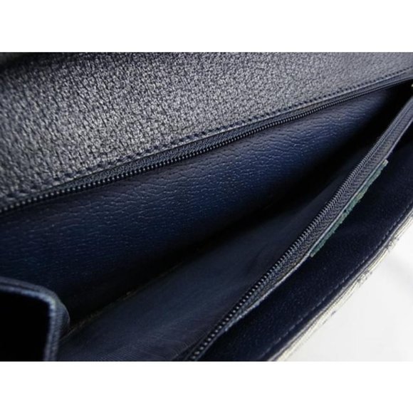 Gucci Navy Two Way Micro Guccissima Horsebit Canvas and Leather Small G Logo - Picture 9 of 10